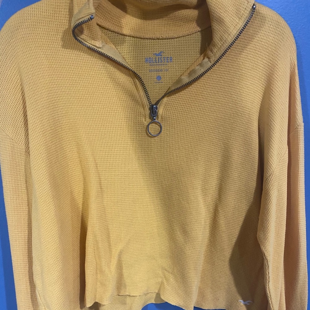 Quarter Zip Crop Top